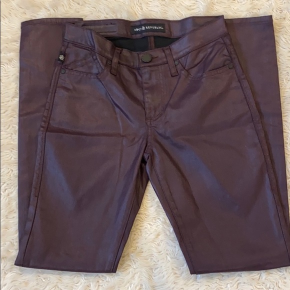Rock & Republic Berlin Burgundy Skinny Jeans 2M - Picture 2 of 6